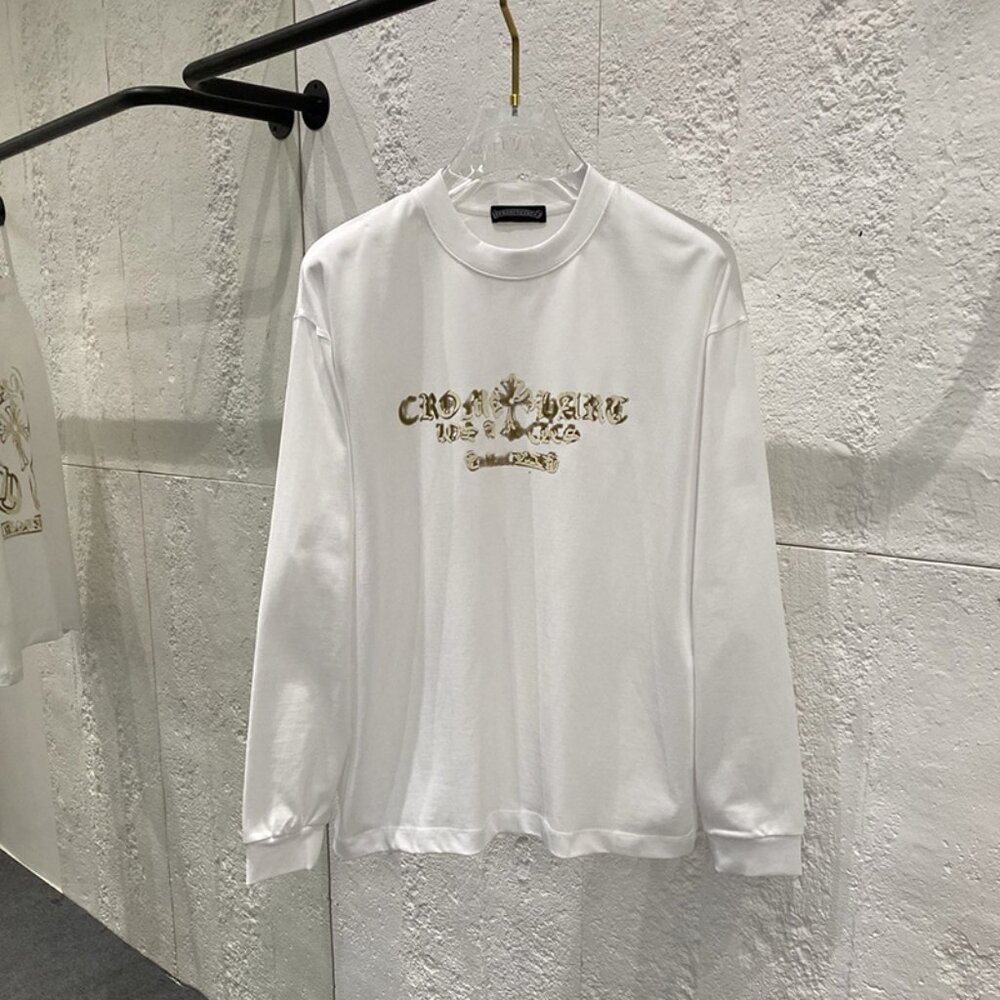 White Long-Sleeved Chrome Hearts Shirt